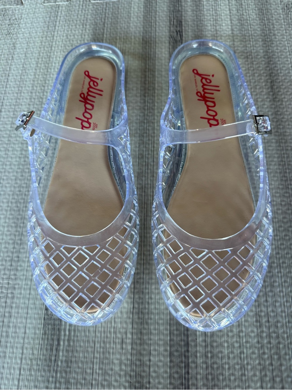 Jellypop Clear Mary Jane Mule Jelly Flats - Transparent - Picture 2 of 5